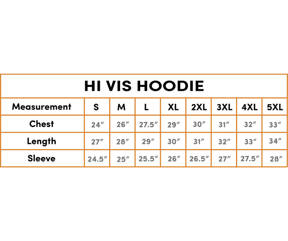 Hi-Vis Full Zip Hoodie